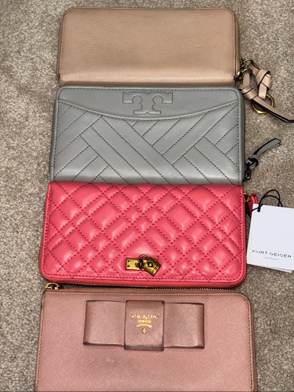 Pick 1: Prada, Quilted Kurt Geiger Quilted, Tory OR Chloe Leather Zip Wallet